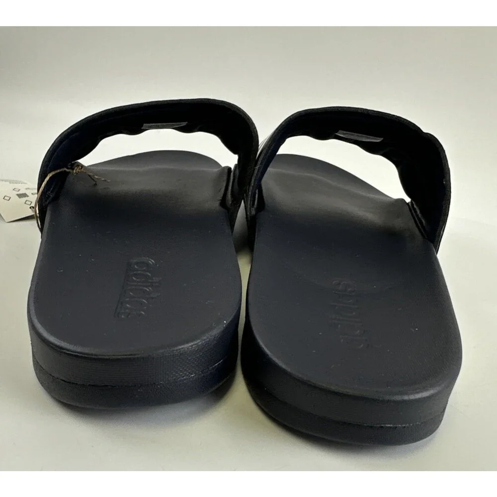Adidas Adilette Comfort Slide Sandal Tags Navy White Stripes Legend‎ Ink Mens 13